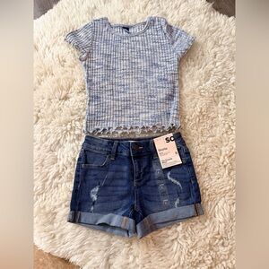SO Blue and Denim Kids Matching Set